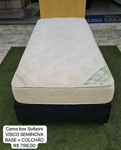 Cama Box Solteiro VISCO SEMINOVA - ENTREGAMOS