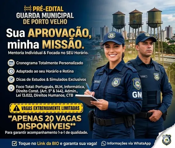 Mentoria Para Concursos - Guarda Municipal, PM/RO e PC/RO