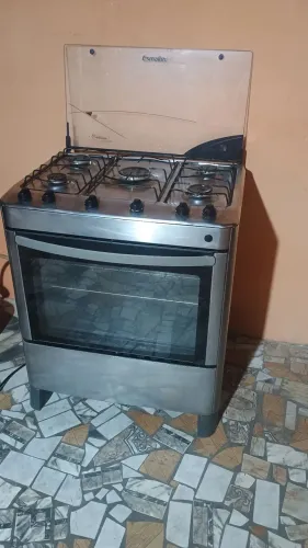 Fogão 5 bocas com automático inox