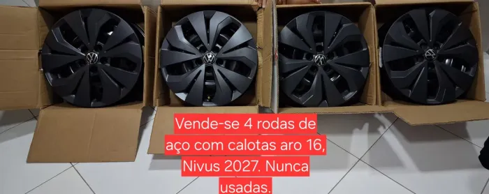 Jogo de rodas com calotas