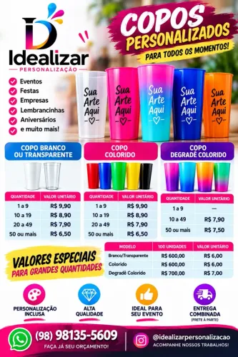 COPOS E TAÇAS GIN PERSONALIZADOS | IDEALIZAR PERSONALIZAÇÃO