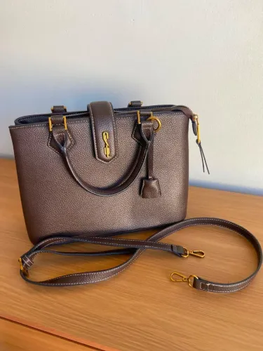 Bolsa Santa Lolla Marrom Escuro Com Alça Transversal - Excelente Estado