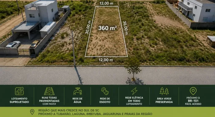 Vende-se Lote Escriturado 360m2 Pronto Para Construir ( Loteamento Nova Pescaria Brava )
