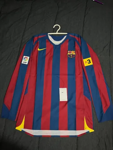 Camisa Barcelona 2006 manga longa Nike reedição
