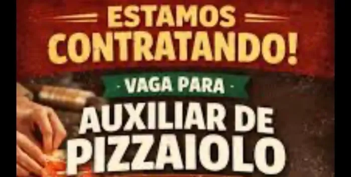 Vaga para auxiliar de Pizzaolo
