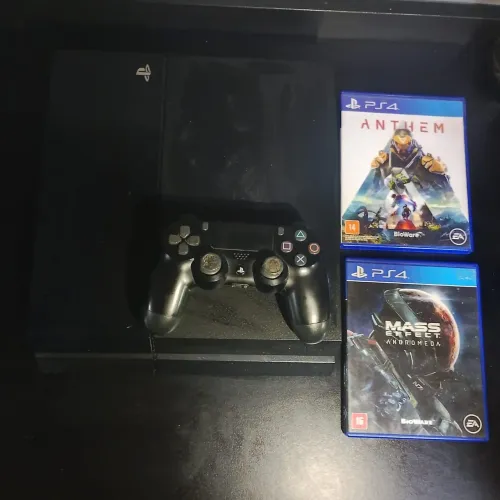Ps4 fat 500 gigas 1 controle 2 jogos