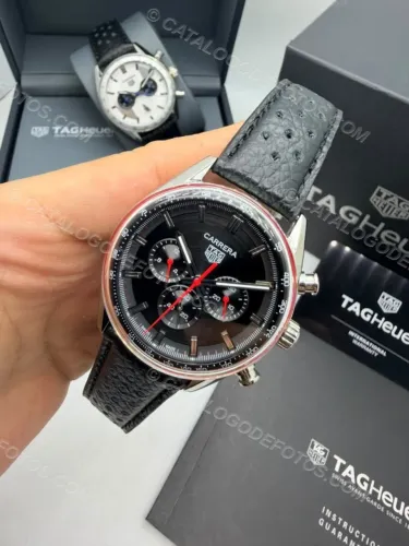 Relógio Tag Heuer Carrera Preto + Caixa Completa