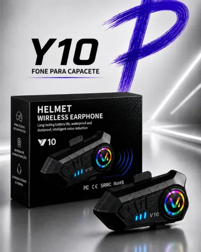 Fone para capacete Y10 ORIGINAL NOVO - somente hoje
