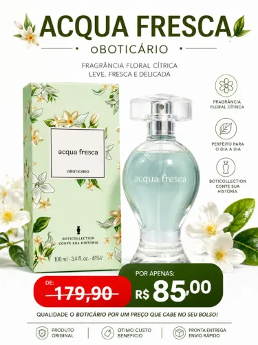 Colônia Acqua fresca O boticário 