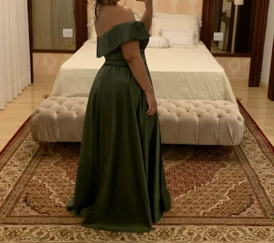 Vestido social - Verde oliva