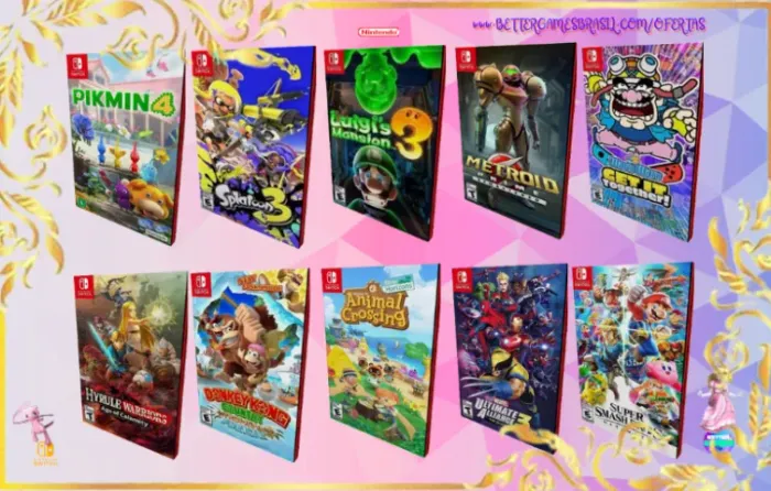 Pikmin 4 * Smash Hyrule Splatoon Luigi Metroid Animal Wario Marvel Donkey Kong Nintendo DK