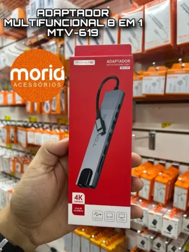 Adaptador Hub Tipo-C Multifuncional 8 em 1