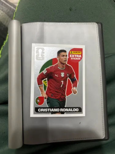 Figurinha Extra Stickers Legend Cristiano Ronaldo Prata Copa do mundo 2026