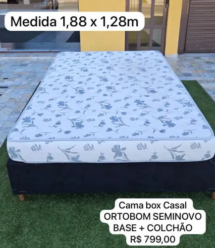 Cama Box Casal ORTOBOM SEMINOVO - ENTREGAMOS