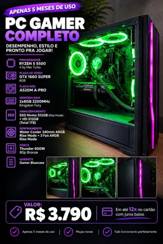 PC GAMER NOVO 5 MESÊS DE USO