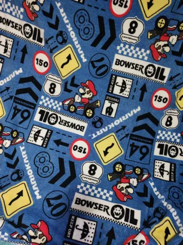 Colcha Mario kart flecee