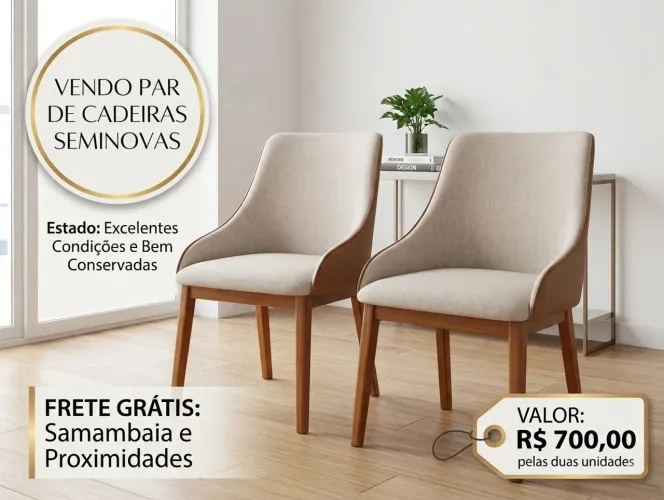 Jogo com 2 Cadeiras Estofadas