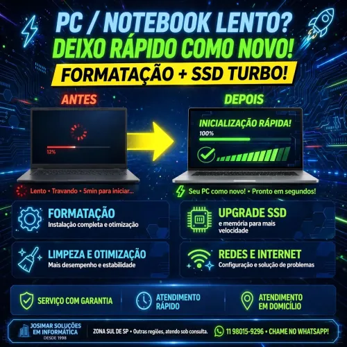 Computador lento? Tenho soluções! - Zona Sul SP
