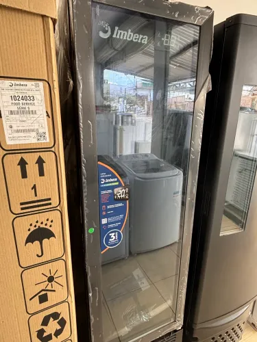 Cervejeiro imbera de 244L full black porta de vidro novo sem uso