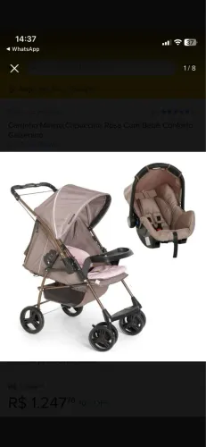 Vendo carrinho e bebê conforto em perfeito estado.