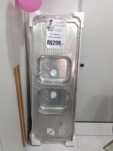 Pia dupla inox 1,60