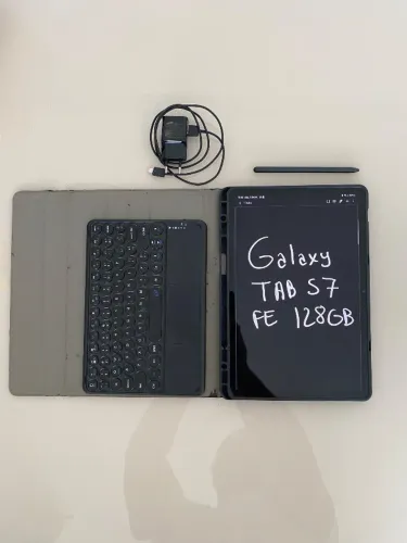 Tablet Samsung Galaxy S7 FE 128GB +  SPen + Capa Teclado + Carregador Original