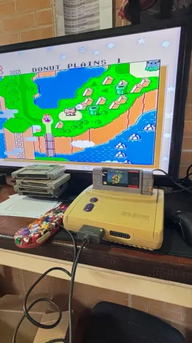 Super Nintendo Baby Original Funcionando + 2 Controles Personalizados + Jogo