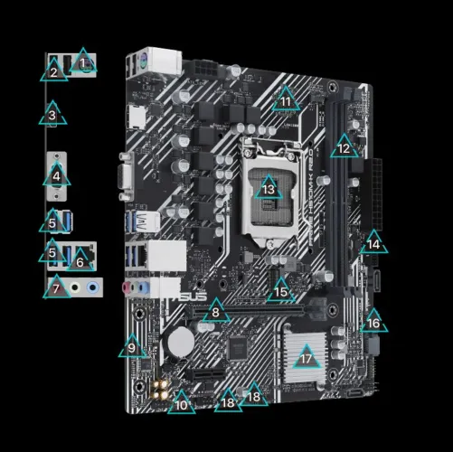 Placa mãe Asus h 510m-k 2.0