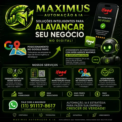 Faço cardápio do ifood 