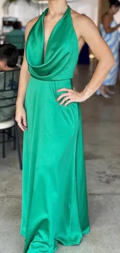 Vestido de festa verde P