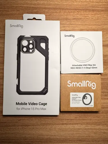 Kit Vídeo SmallRig iPhone 15 Pro Max - Cage + Filtro + Adaptador