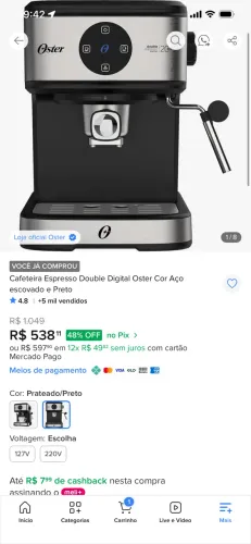 CAFETEIRA OSTER