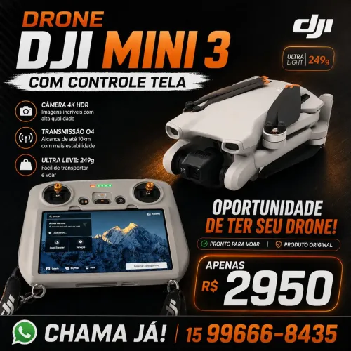 Drone mini 3 com tela