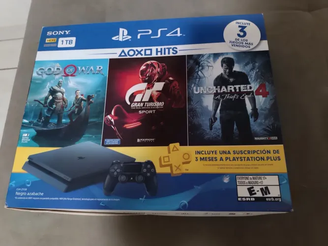 Ps4 slim 1 terá de memória, acompanha HD 2 tb Seagate,mais jogos, game impecável 