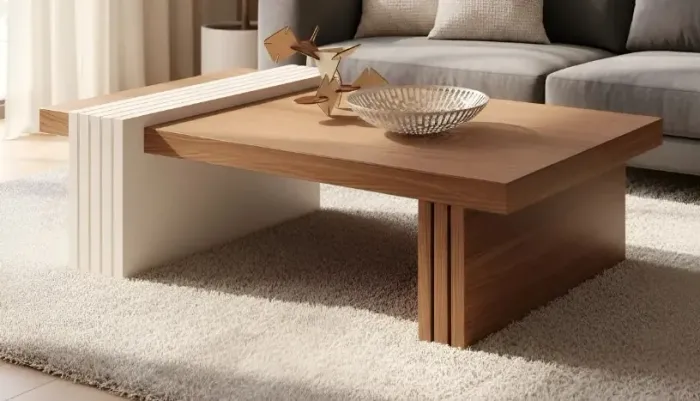 Mesa de Centro Para Sala de Estar Off White