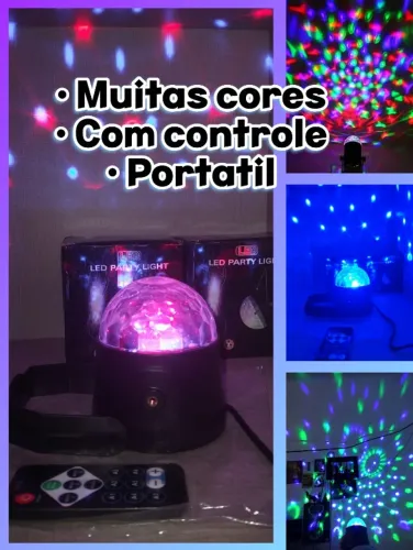 Globo de luz RGB com controle varias cores