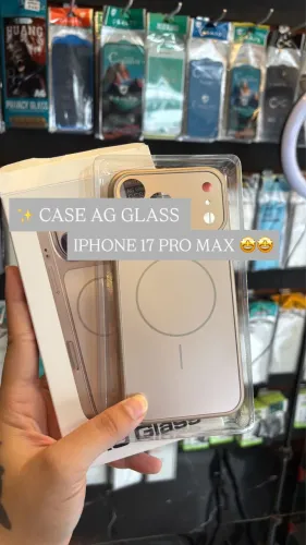 CASE AG GLASS PARA IPHONE 17 PRO MAX SIlVER 