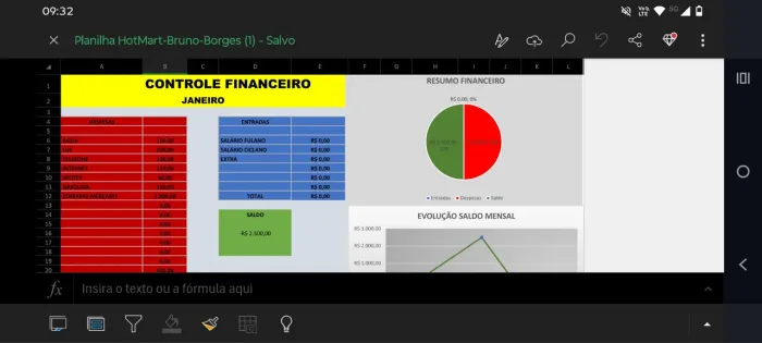 Planilha de Controle Financeiro