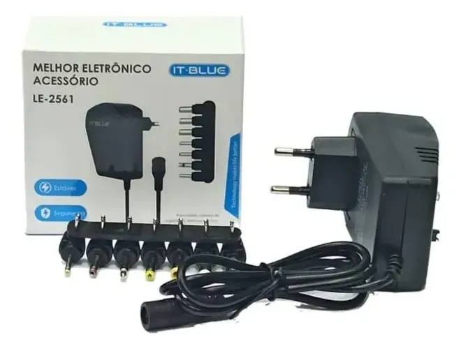 Fonte universal 30W 3A 3V-12V LE-2561 It.Blue