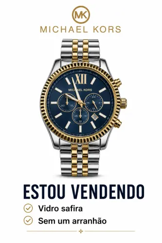 Vendo relógio Michael Kors original! Novo, vídeo de safira!