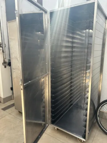 Carrinho de Pão de Sal inox
