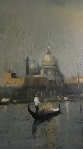 quadro pintura Veneza estilo impressionista