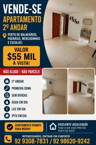 Vende-se Apartamento Quitado (apenas VENDA) no VIVER Melhor - Lago Azul