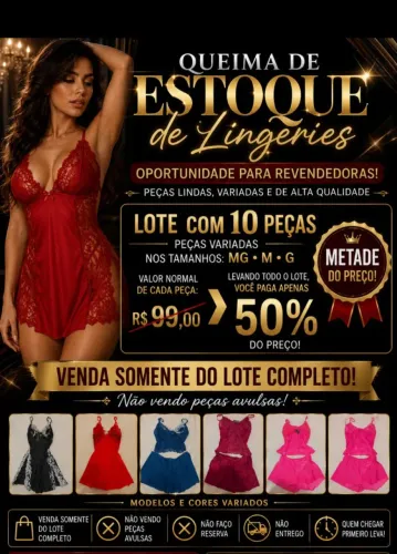 Lingerie pela metade do preço