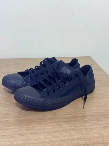 Converse All Star Chuck Taylor Original Preto All Black Cano Baixo Tam. 38