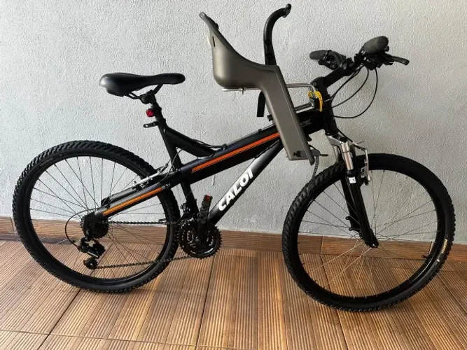 BICICLETA CALOI T-TYPE ARO 26 + CADEIRINHA INFANTIL ? SEMINOVA