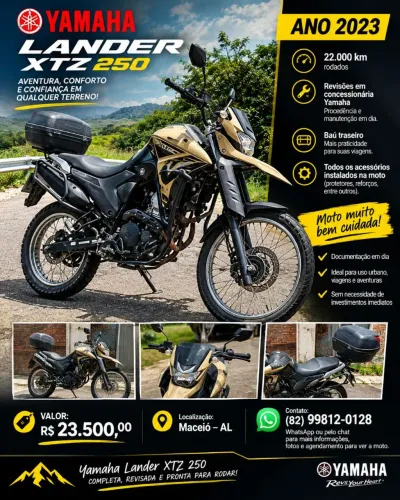 VENDE-SE - YAMAHA LANDER XTZ 250 | ANO 2023