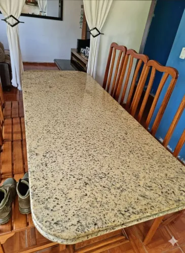 MESA DE MÁRMORE 8 CADEIRAS