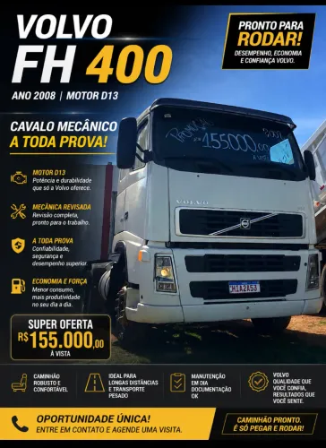 Vendo Volvo FH 400 ano 2008