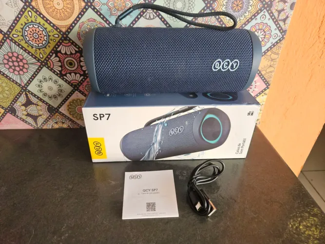 Caixa de som QCY SP7 - Azul